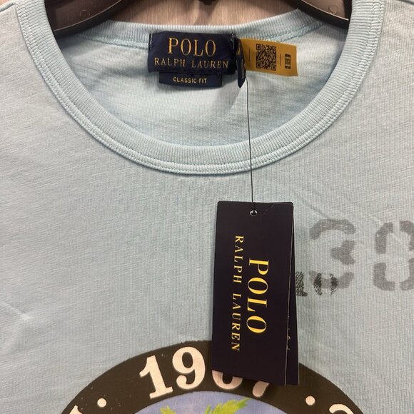 Polo Ralph Lauren Mens XL Neptune Classic Fit Jersey Pacific Graphic T-Shirt - Picture 5 of 14